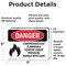 Signmission Compressed Gas Flammable Content Danger Sign, Vinyl Decal, 7in W x 5in L, 2PK OS-2PACK-DS-D-57-L-1077 - alternate 6